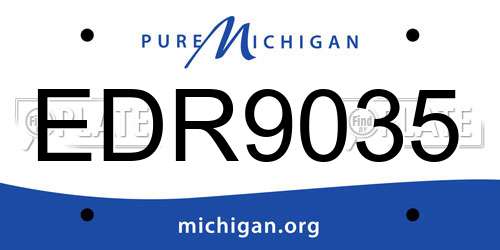 EDR9035 Michigan License Plate
