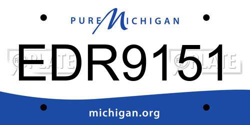 EDR9151 Michigan License Plate