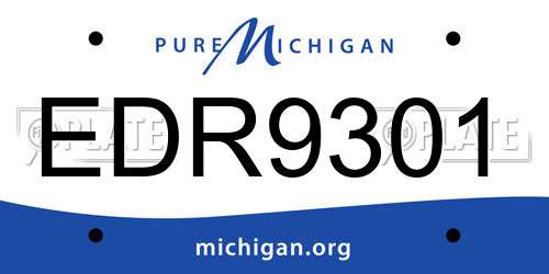 EDR9301 Michigan License Plate