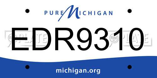 EDR9310 Michigan License Plate