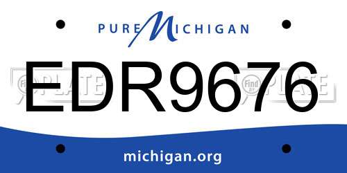 EDR9676 Michigan License Plate