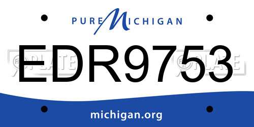 EDR9753 Michigan License Plate