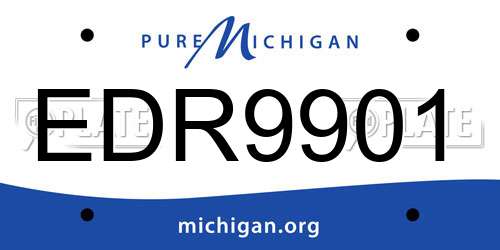 EDR9901 Michigan License Plate
