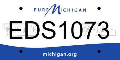 EDS1073 Michigan License Plate