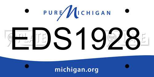 EDS1928 Michigan License Plate