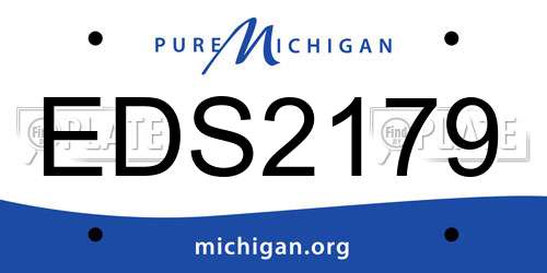 EDS2179 Michigan License Plate