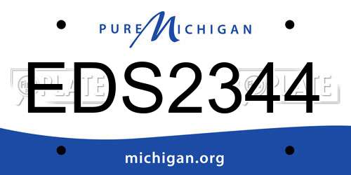 EDS2344 Michigan License Plate