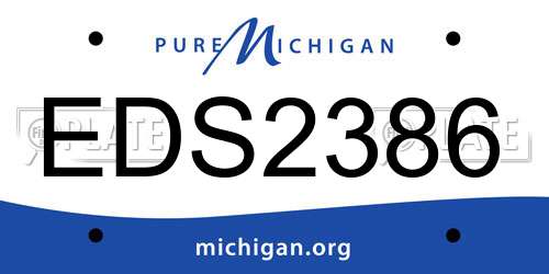 EDS2386 Michigan License Plate