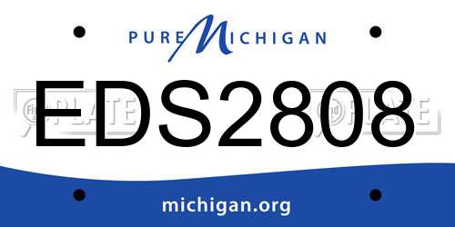 EDS2808 Michigan License Plate