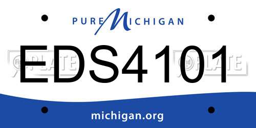 EDS4101 Michigan License Plate