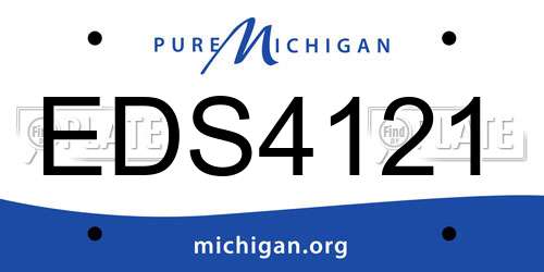 EDS4121 Michigan License Plate