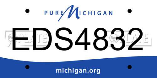 EDS4832 Michigan License Plate