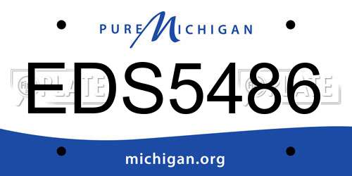 EDS5486 Michigan License Plate