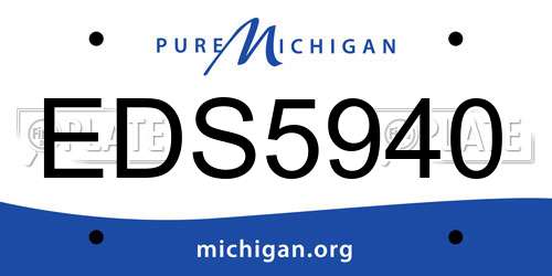EDS5940 Michigan License Plate