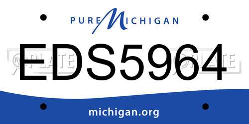 EDS5964 Michigan License Plate