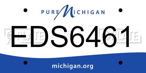 EDS6461 Michigan License Plate