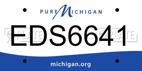 EDS6641 Michigan License Plate