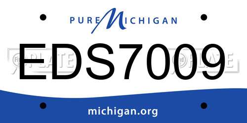 EDS7009 Michigan License Plate