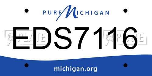 EDS7116 Michigan License Plate