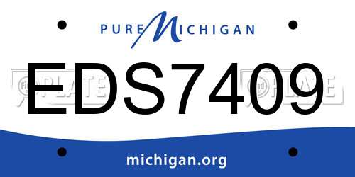 EDS7409 Michigan License Plate