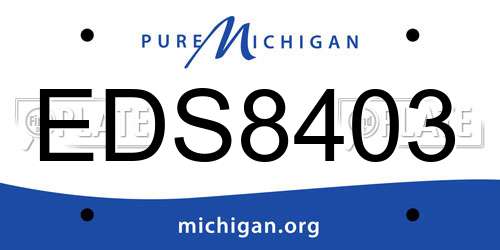 EDS8403 Michigan License Plate