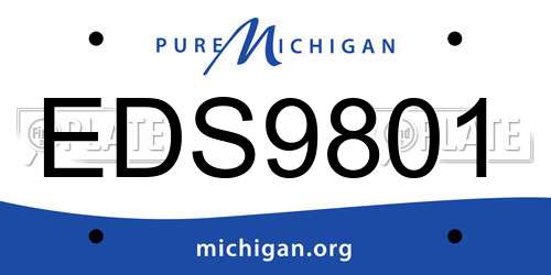 EDS9801 Michigan License Plate