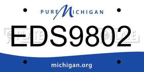 EDS9802 Michigan License Plate