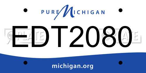 EDT2080 Michigan License Plate