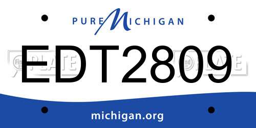 EDT2809 Michigan License Plate