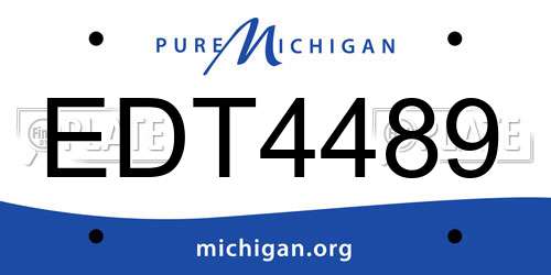 EDT4489 Michigan License Plate