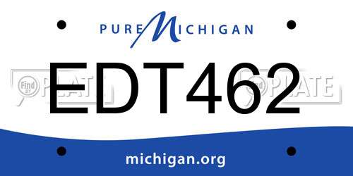 EDT462 Michigan License Plate