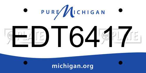 EDT6417 Michigan License Plate