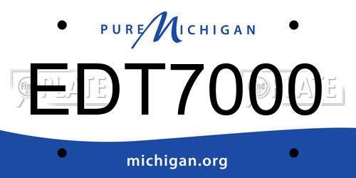 EDT7000 Michigan License Plate