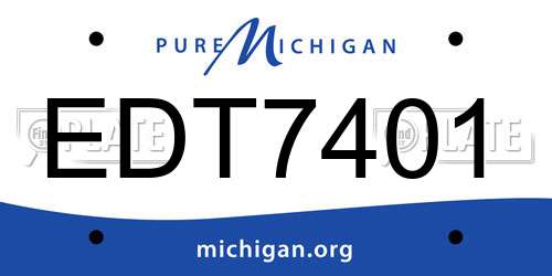 EDT7401 Michigan License Plate