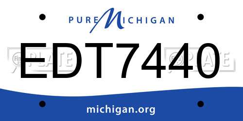 EDT7440 Michigan License Plate
