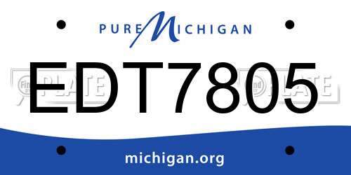 EDT7805 Michigan License Plate