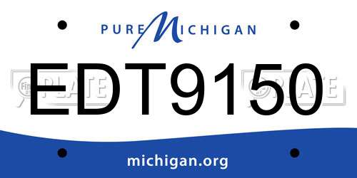 EDT9150 Michigan License Plate