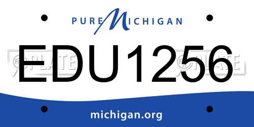 EDU1256 Michigan License Plate