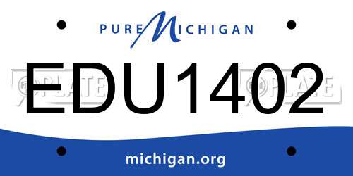 EDU1402 Michigan License Plate