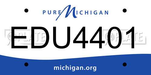EDU4401 Michigan License Plate