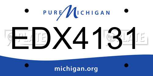 EDX4131 Michigan License Plate