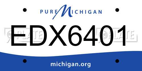 EDX6401 Michigan License Plate