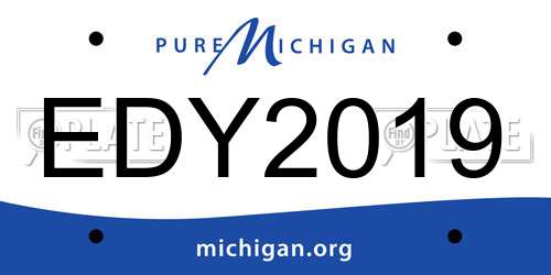EDY2019 Michigan License Plate