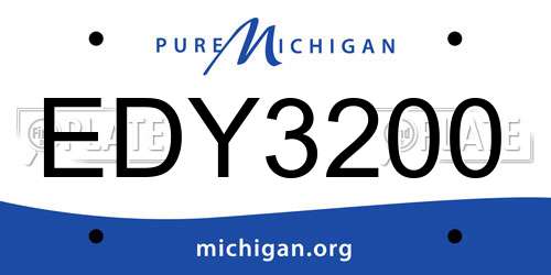EDY3200 Michigan License Plate