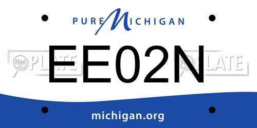 EE02N Michigan License Plate