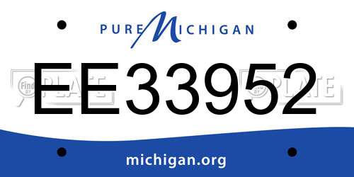 EE33952 Michigan License Plate
