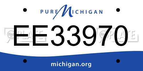 EE33970 Michigan License Plate