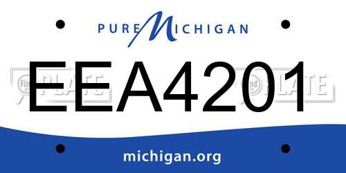 EEA4201 Michigan License Plate