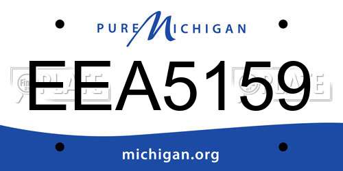 EEA5159 Michigan License Plate