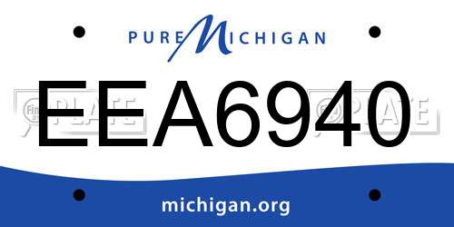 EEA6940 Michigan License Plate